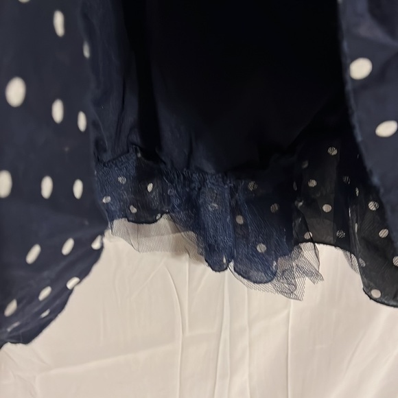 NWT Bailey Blue Polka Dots Navy Blue Fit and Flare Retro Dress Size 3X - Picture 3 of 5